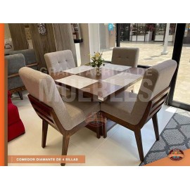 Comedor 4 Sillas Diamante